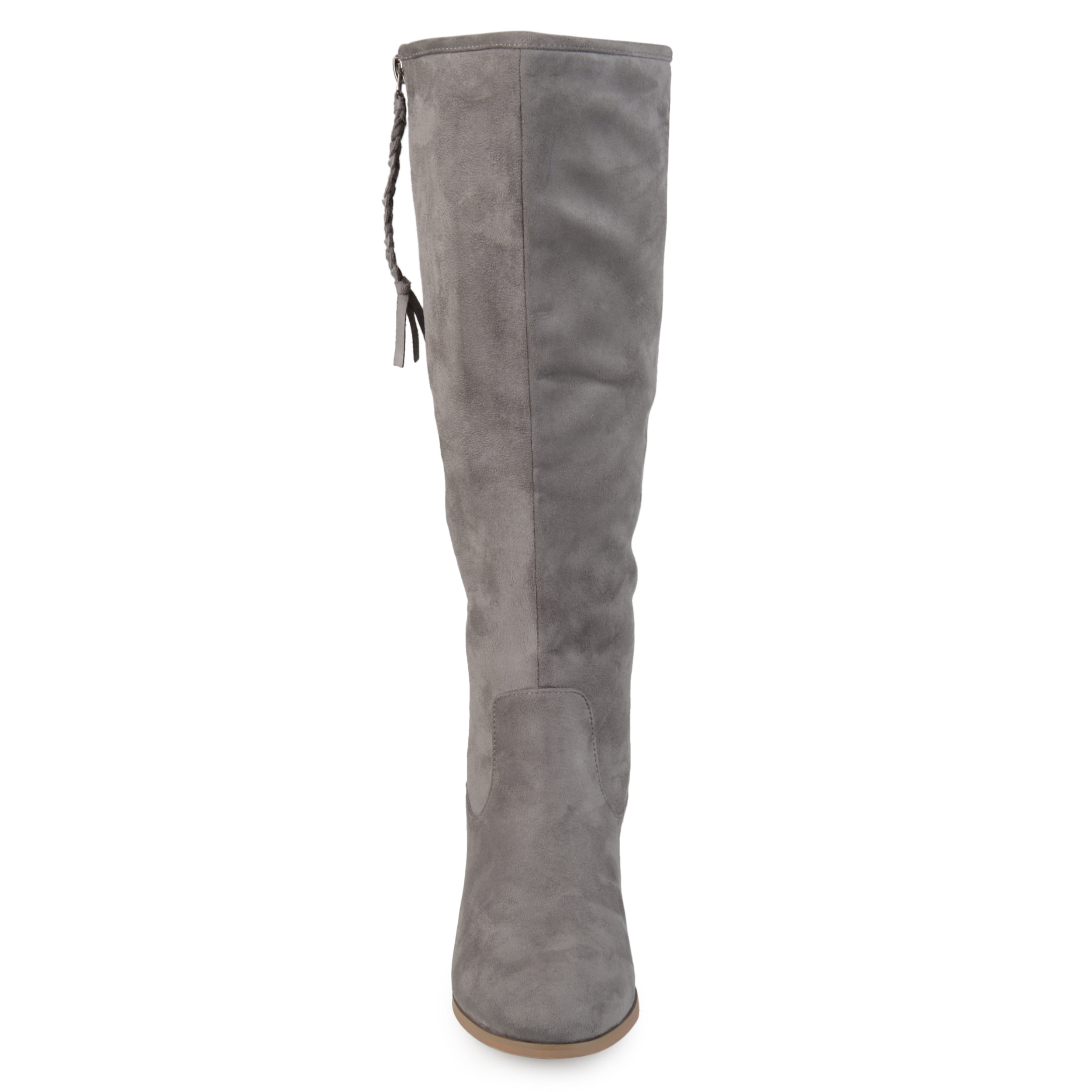 Journee Womens Sanora Stacked Heel Riding Boots