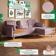 thumbnail image 3 of Sala Modular Reversible De Lino Palo de Rosa Modelo Carlton, 3 of 13