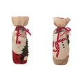 thumbnail image 3 of Bearachild Botella de vino de Navidad, cubierta antipolvo, decoraciones para fiestas, Protector de lino, hogar, familia, restaurante, cena, Kits de decoración para fiestas Muñeco de nieve, 3 of 6