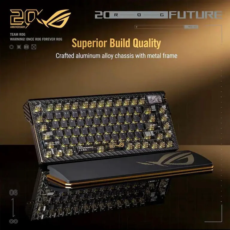 ASUS ROG Azoth Extreme 20th Edition ￼予約￼ ASUS ROG 20th Edition Azoth Extreme - Wireless Mechanical Gaming