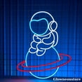 thumbnail image 2 of Glowneon Astronaut Sitting On Planet Neon Sign, Astronaut Led Sign, Spaceman LED Light, 2 of 4
