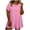 Pink*womens sundress, variant on Dazajoo Loose Linen Summer Dress for Women Casual Short Sleeve Ruffle Hem Mini Dresses Solid Lightweight Beach Dresses,Army Green,XXL