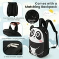 thumbnail image 6 of Costway 2PCS Kids Carry On Luggage Set 16'' Panda Rolling Suitcase with 12'' Backpack Travel White, 6 of 8