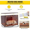 thumbnail image 5 of Aivituvin Heated Outdoor Dog House with Heating Pad & Insulated Liner, Winter Weatherproof Anti-Chewing Dog Kennel, Iron, 5 of 10