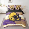 thumbnail image 3 of Erosebridal Sports Bedding Sets Twin Size Teens, American Football Bed Sheets Set, Purple Orange, Minnesota, Ultra Soft 7 Pieces, 3 of 5