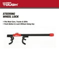 thumbnail image 3 of Hyper Tough Anti-Theft Steering Wheel Lock, Red, Black, Model 7867, 3 of 14