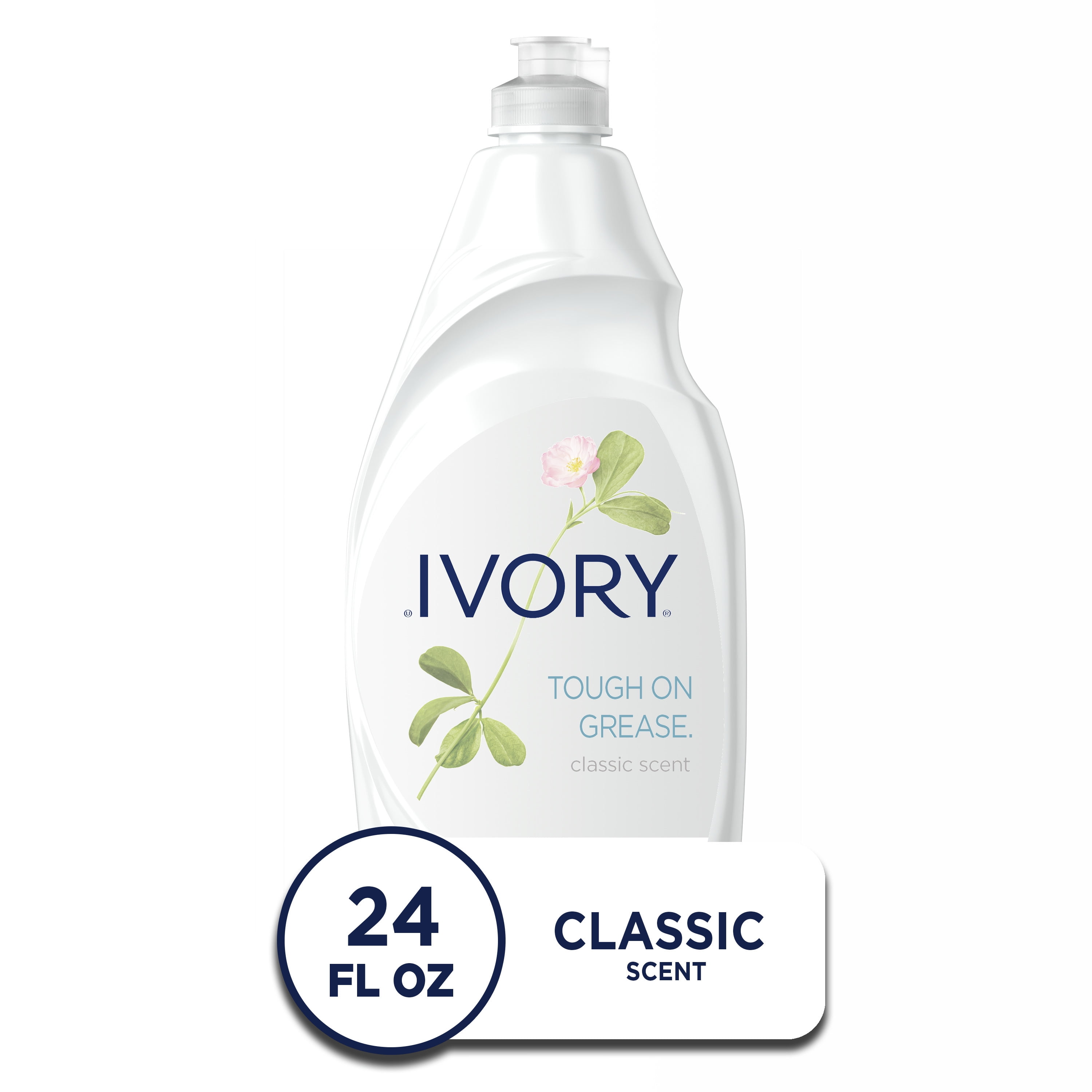 Ivory Ultra Concentrated Liquid Dish Soap, Classic Fresh Scent, 24 Fluid Ounces
