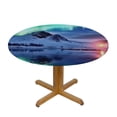 thumbnail image 3 of Awypu  Circular Tablecloth Polyester Circular Mountains Iceland Night Round Table Cloth Reusable Dining Table,Table Cover Aurora Borealis Fits&nbsp;up&nbsp;Diameter&nbsp;Tables Multicolor White, 3 of 7