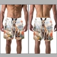 thumbnail image 3 of luoweisi Men's Beach Shorts Quick Dry Swim Trunks with Mesh Lining Kangaroo 2XL, 3 of 5