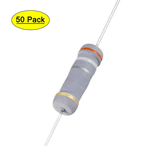 50pcs 2W 0.39 Ohm Carbon Film Resistor 5% Tolerance 4 Color Bands