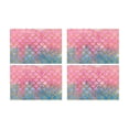 thumbnail image 2 of MKHERT Mermaid Scales Watercolor Fish Scales Placemats Table Mats for Dining Room Kitchen Table Decoration 12x18 inch,Set of 4, 2 of 4