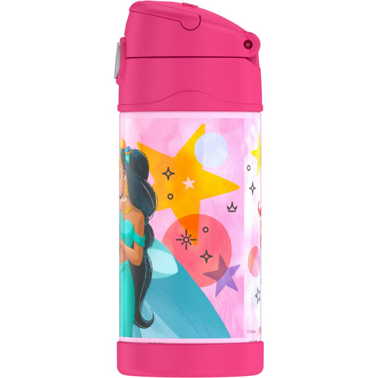  THERMOS FUNTAINER 12 Ounce Stainless Steel Vacuum Insulated  Kids Straw Bottle, Disney Princess: Home & Kitchen