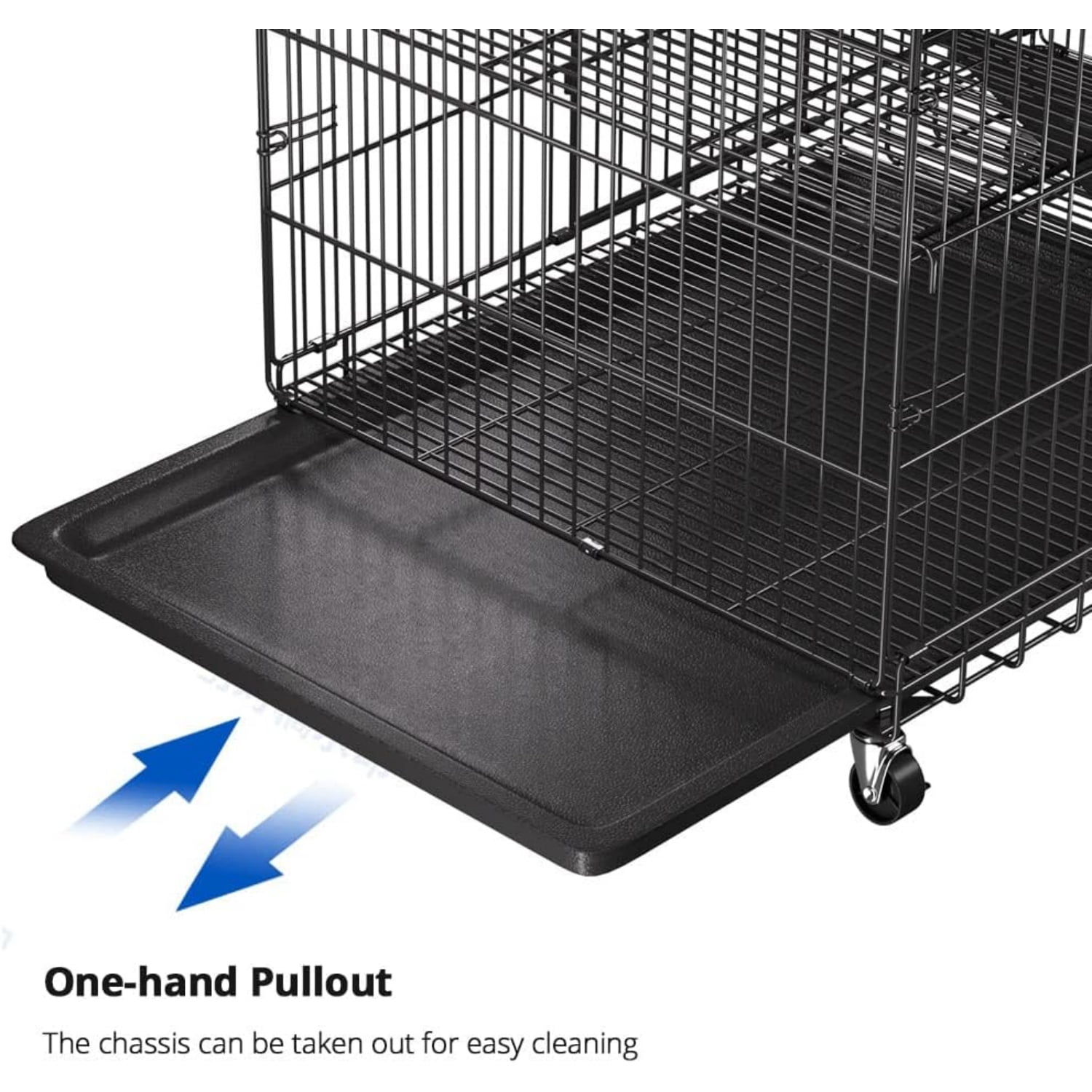4-Tier Cat Cage 51 Inch Cat Crate Kennel Enclosure Playpen Large Metal Pet Cat Kitten Ferret Animal House Cage Indoor Outdoor with 2 Doors & 1 Hammock