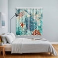 thumbnail image 5 of Curtains 84 Inches Long 2 Panels, Sea Turtle Coastal Grommets Window Treatment Curtain, Turquoise Nautical Summer Coral Ocean Thermal Curtains Drapes for Living Room/Bathroom, 5 of 9