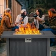 thumbnail image 3 of Trilenars 44-Inch Propane Fire Pit Table, 50000BTU Rectangular Gas Fire Pit Table with Rain Cover, Csa Certified, Suitable for Outdoor, Patio, Deck, Patio, 3 of 8
