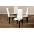 thumbnail image 4 of Set of 4 Baxton Studio Blaise Modern and Contemporary White Faux Leather Upholstered Dining Chairs, 4 of 5