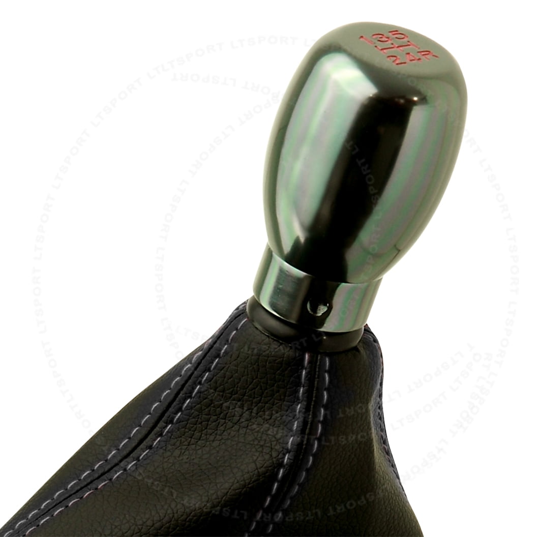 Black PVC Leather Red Stitch Manual Shifter Shift Boot for Mazda 3 6 626 B2300 B3000 B4000 MPV Protege 