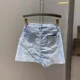 thumbnail image 4 of Minivestido de mezclilla de cintura alta, novedad de verano de 2024, estilo coreano para mujer, falda acampanada que cubre la cadera y que adelgaza para chicas picantes, 4 of 4