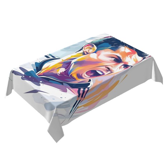 Cristiano Ronaldo Themed Square Tablecloth 54 * 72 Inches Durable Stylish