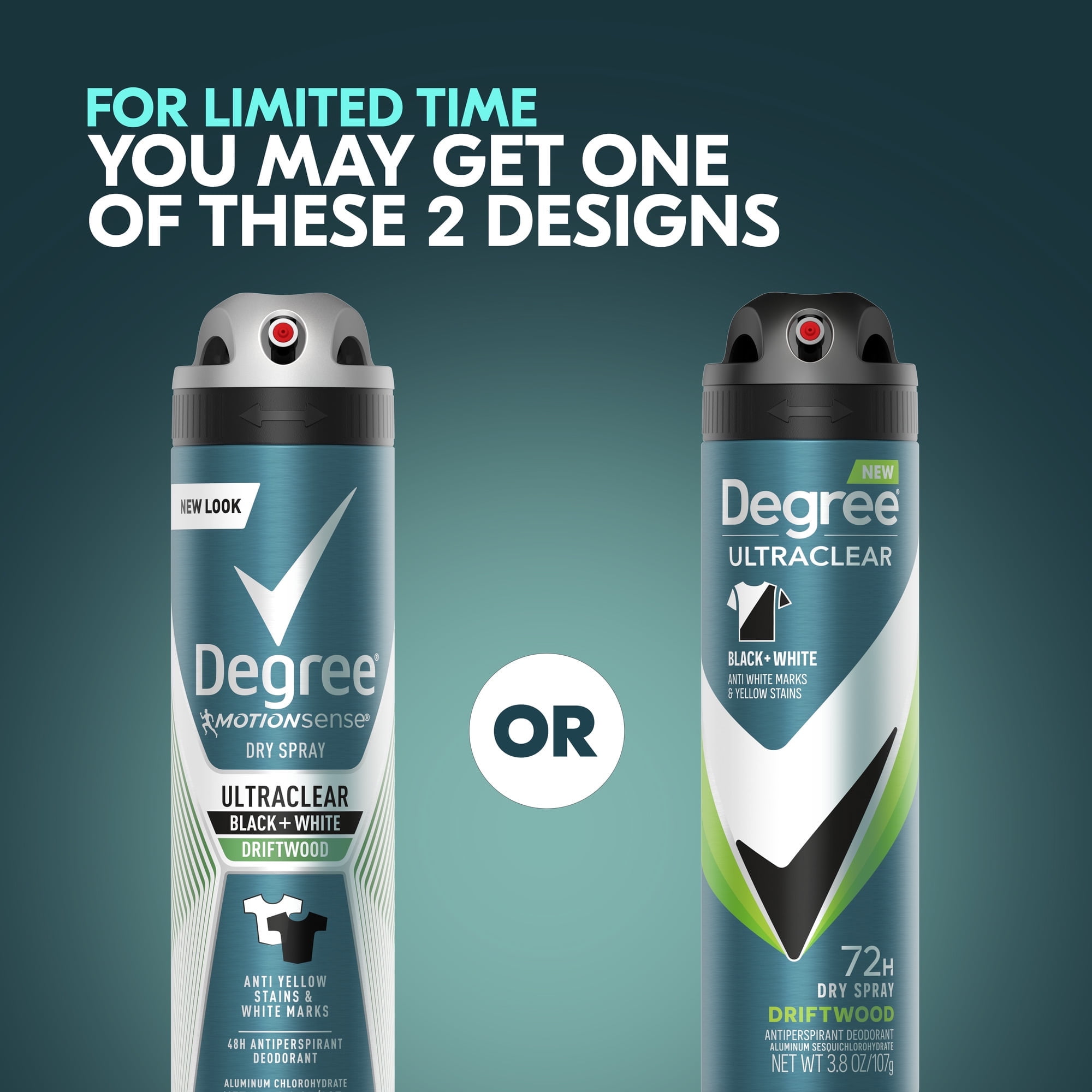 Degree Ultra Clear Long Lasting Antiperspirant Deodorant Dry Spray, Driftwood, 3.8 oz