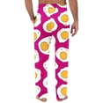 thumbnail image 5 of YLSDY Men's Lightweight Lounge Pants with Fun Egg Print Elastic Waist Breathable Casual Stylish Pajama Pants Hot Pink XXXL, 5 of 5
