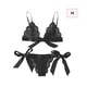 thumbnail image 1 of Conjunto de ropa interior de encaje floral encantador para mujer, regalo de lencería de bragas de malla, negro, M Noticed XX000194-09, 1 of 7