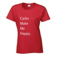 thumbnail image 3 of Foodie Statement T-Shirt - Carbs Make Me Happy, 3 of 8