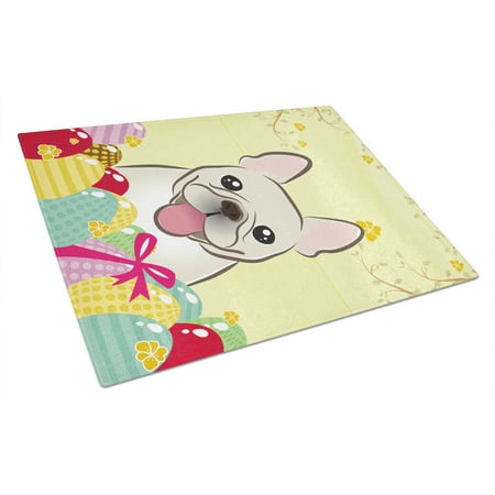 

Caroline s Treasures French Bulldog Easter Egg Hunt Glass Cutting Board Large