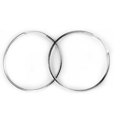 silver sterling earrings endless hoop hoops 80mm 50mm medium dialog displays option button additional opens zoom
