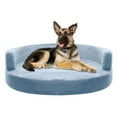 thumbnail image 3 of Kopeks Deluxe Orthopedic Memory Foam Round Sofa Dog Bed, X-Large, 50"x6"x50", Gray, 3 of 8