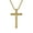 Gold with Chain, variant on HIJONES Stainless Steel Cubic Zirconia Cross Pendant Necklace for Women Men Hip Hop Link Chain Jewelry Gold