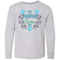 thumbnail image 3 of Inktastic My Pawpaw Loves Me with Flowers and Hearts Long Sleeve Youth T-Shirt, 3 of 5