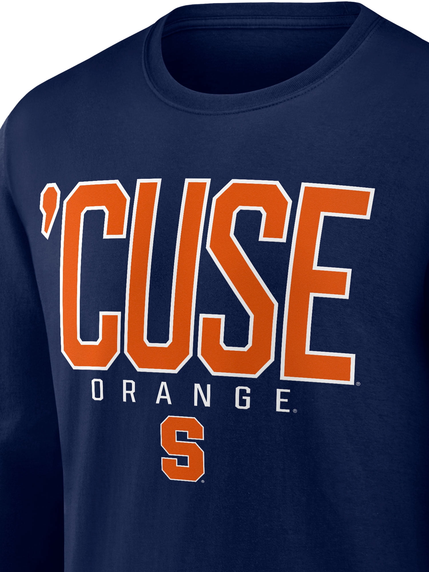 NCAA Syracuse Orange Men's Cotton Navy Long Sleeve T-Shirt