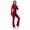 Wine Red, variant on Veballensty Women's 2 Piece Yoga Outfit, Zip Up Long Sleeve Cropped Jacket & High Waist Flared Leggings Workout Tracksuit for Gym Running