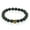 Black and Gold, variant on Stainless Steel Beads Gold-Tone Skull Mens Stretch Bracelet, 8"