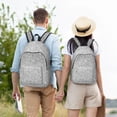 thumbnail image 4 of Balery Silver Mosaic Mochila Clásica Impresa Básica para Viaje, Mochila Escolar Resistente al Agua, Mochila de Lona con Correas Ajustables-Medium, 4 of 5