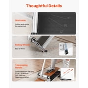VEVOR 13 inch Vinyl Floor Cutter, 12mm Thick Laminate Flooring Cutter with 15°/30°/45° Adjustable Angle Settings, Flexible Wheels, Telescoping Handle, Certain Engineered Wood, LVT, VCT, SPC, LVP, WPC