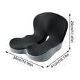 thumbnail image 3 of Ergonomic Seat Cushion with Memory Foam, Lumbar Support for Office Chair Car Seat, Non-Slip Posture Corrector with Washable Cover, Back Hip Pain Relief, 3 of 3