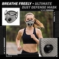 thumbnail image 5 of Reusable Face Mask with Detachable Eye Shield, Breathable Mesh Mask with Exhalation Valves, Washable Anti‑Dust Protective Mask for Cycling Outdoor Daily Use,1pc., 5 of 7