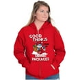 thumbnail image 3 of Santa Papa Smurf Christmas Presents Unisex Plus Size Zip Hoodie Brisco Brands 4X, 3 of 5