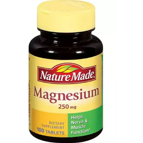 Nature Made Magnesium 250 Mg Tablets 100 Ea Pack Of 2