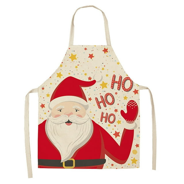 Bovemsi Apron Sleeve Christmas Kitchen Cooking Aprons Black And Red Plaid Aprons Adjustable Buffalo Plaid Baking Apron Grilling Christmas Apron With Snowflake