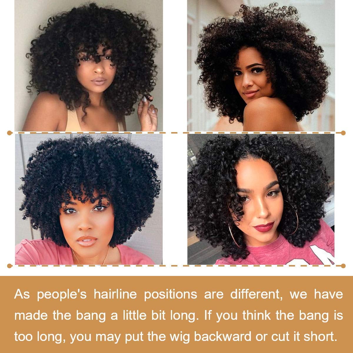 curly wig with bangs