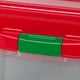 image 2 of IRIS Holiday Tree Storage Tote with Compartment Lid, Red