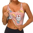 thumbnail image 3 of Balery Rabbit So Cute Sujetadores deportivos con espalda cruzada para mujer, acolchados, sin costuras, de alto impacto, ideales para yoga, gimnasio, entrenamiento y fitness.-Large, 3 of 8