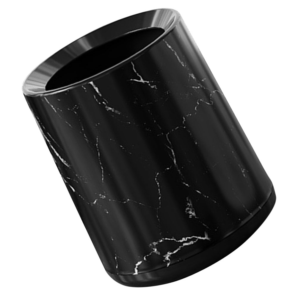 Trash Cans for Bathroom Garbage Decor Marble Household Office Black