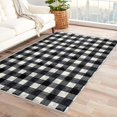 thumbnail image 1 of Plaid Rugs for Living Room Bedroom - Gingham Rug 5x8 - Grey Carpet for Home Decor - Washable Non Slip Patterned Indoor Large Area Rug - Soft & Low Pile (ZJ&320), 1 of 7