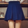 thumbnail image 3 of Plus Size Mini Skirts for Women Pleated Ruffle High Waist Solid Color Short Skirt Club Wear Streetwear, 3 of 3