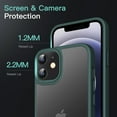 thumbnail image 5 of JETech Matte Case for iPhone 12/12 Pro 6.1-Inch, Shockproof Military Grade Drop Protection, Frosted Translucent Back Phone Cover, Anti-Fingerprint (Dark Green), 5 of 6