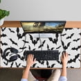 thumbnail image 4 of Long Mouse Pads for Desk,Halloween Bat Pattern Desk Mats on Top Of Desks, Desk Mouse Pad Extra Large with 3mm Non-Slip Base and Stitched Edge for Gaming,Office,Work,Home 47.3"x23.6", 4 of 6